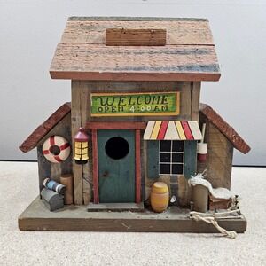 Bird House Unisex Medium Brown Good Nautical Folk Art Bait Shop H20020